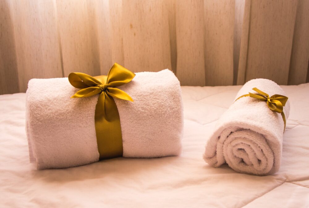 two white towels